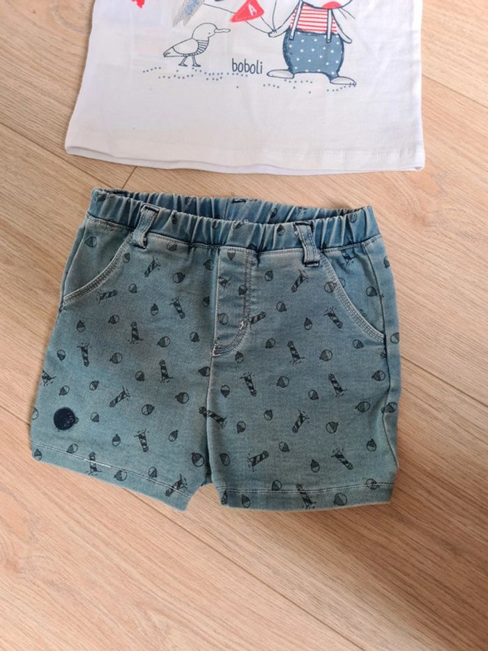 Ensemble short et Tee-shirt 12 mois - photo numéro 2