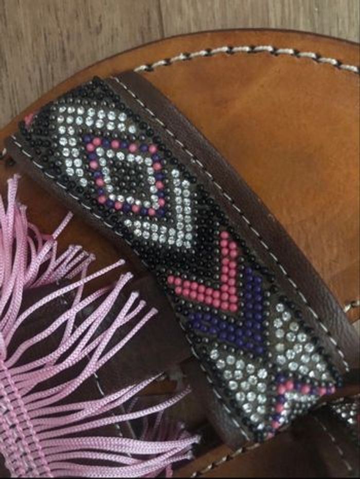 Sandale plat rose - photo numéro 3