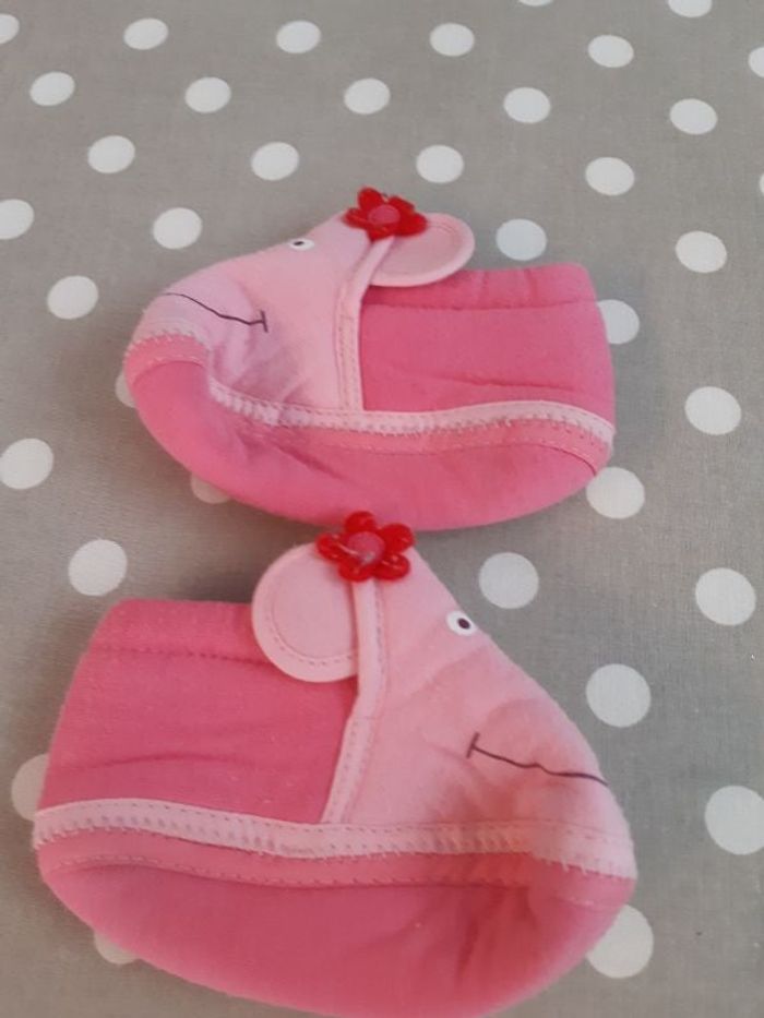 chaussons rose bébé fille