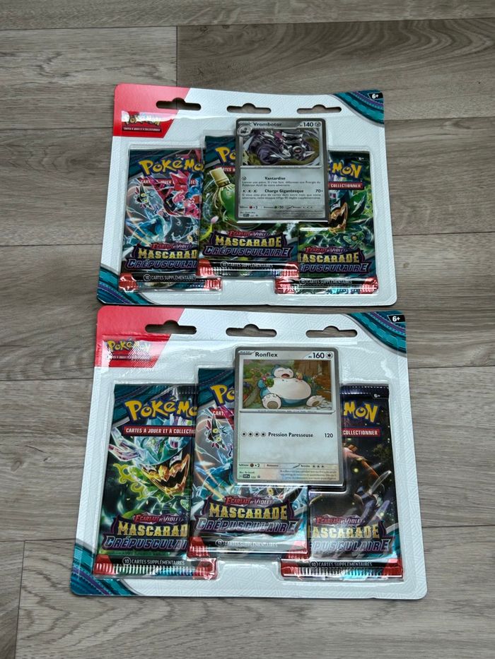 Pokemon 2 tripacks scellés Mascarade Crépusculaire