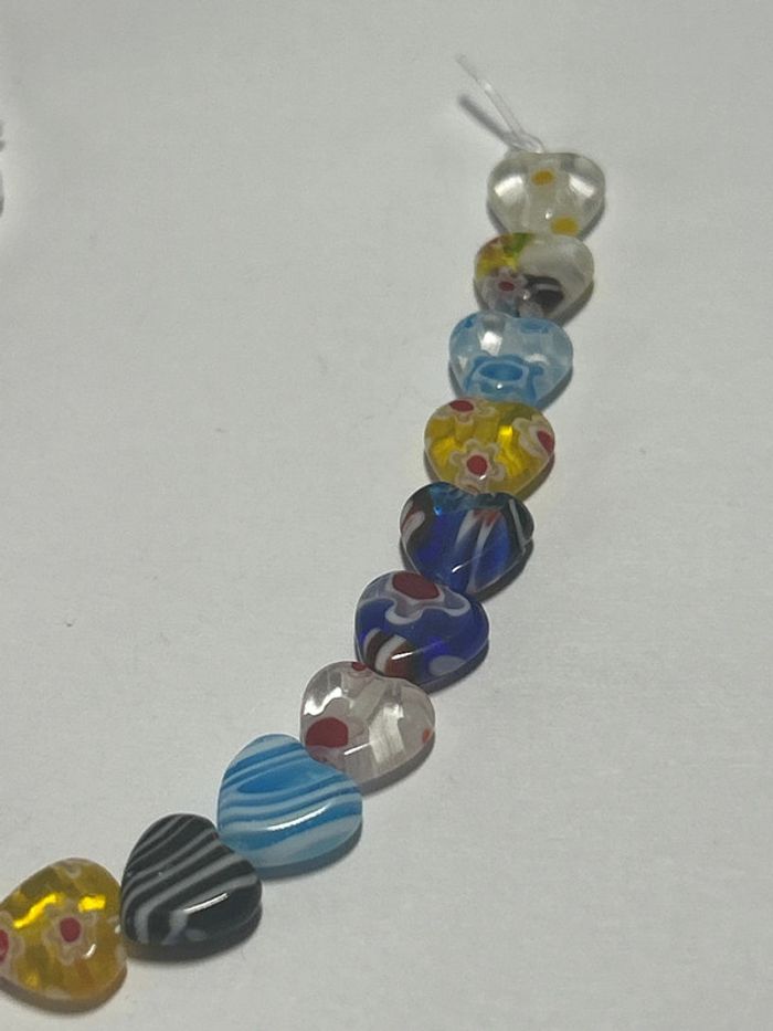 B3, Brin de 20 perles cœurs en verre - photo numéro 2