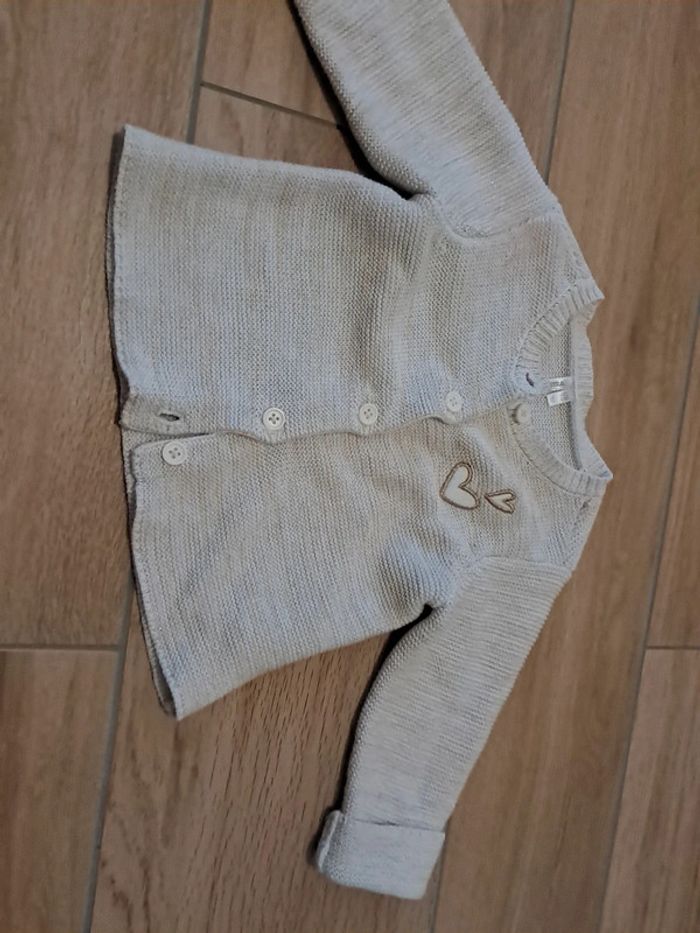 Gilet bouton avec motif cœur orchestra 12 mois - photo numéro 4