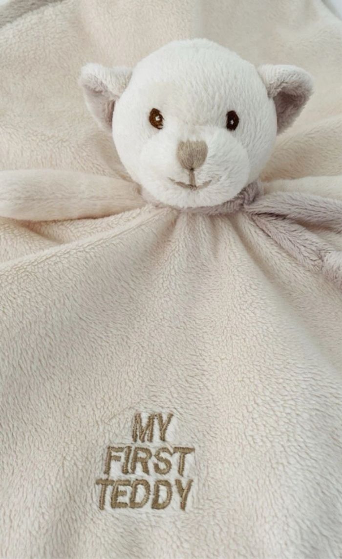 ❤️B5148  Doudou plat Mouchoir Ours My First Teddy Beige BUKOWSKI - photo numéro 3