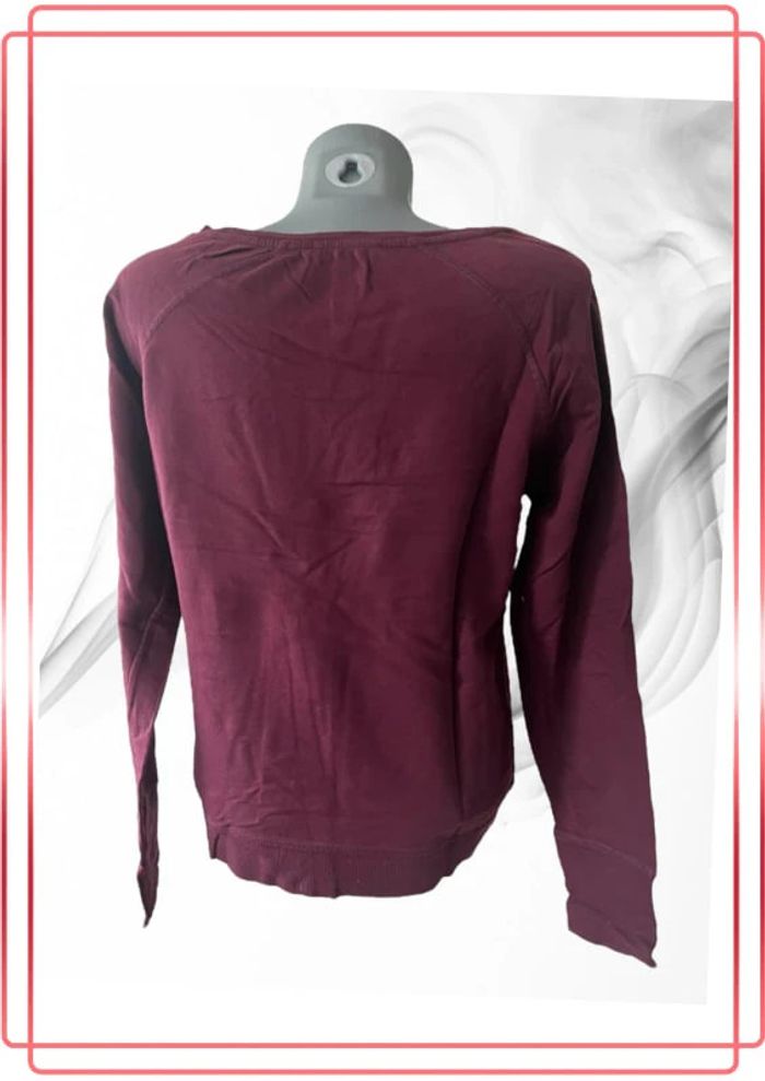 Pull bordeaux et noir – Tom Tailor Denim – Taille M - photo numéro 4