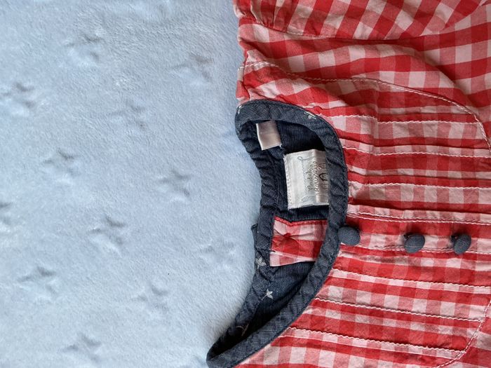 tunique manches courtes vichy rouge et blanc 3 ans cadet rousselle - photo numéro 6