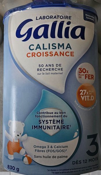1 boite de lait gallia calisma croissance 3eme âge neuf