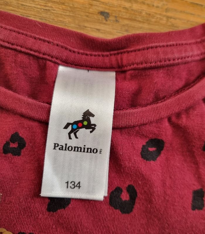 top bordeaux et noir effet léopard palomino C&A taille 10ans - photo numéro 3
