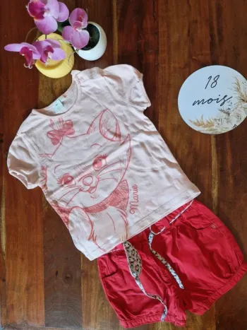 Ensemble short + t-shirt 18 mois