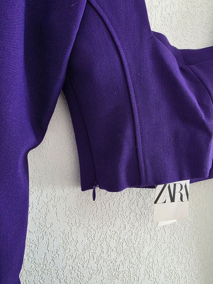 Joli crop top violet neuf Zara taille xs - photo numéro 8