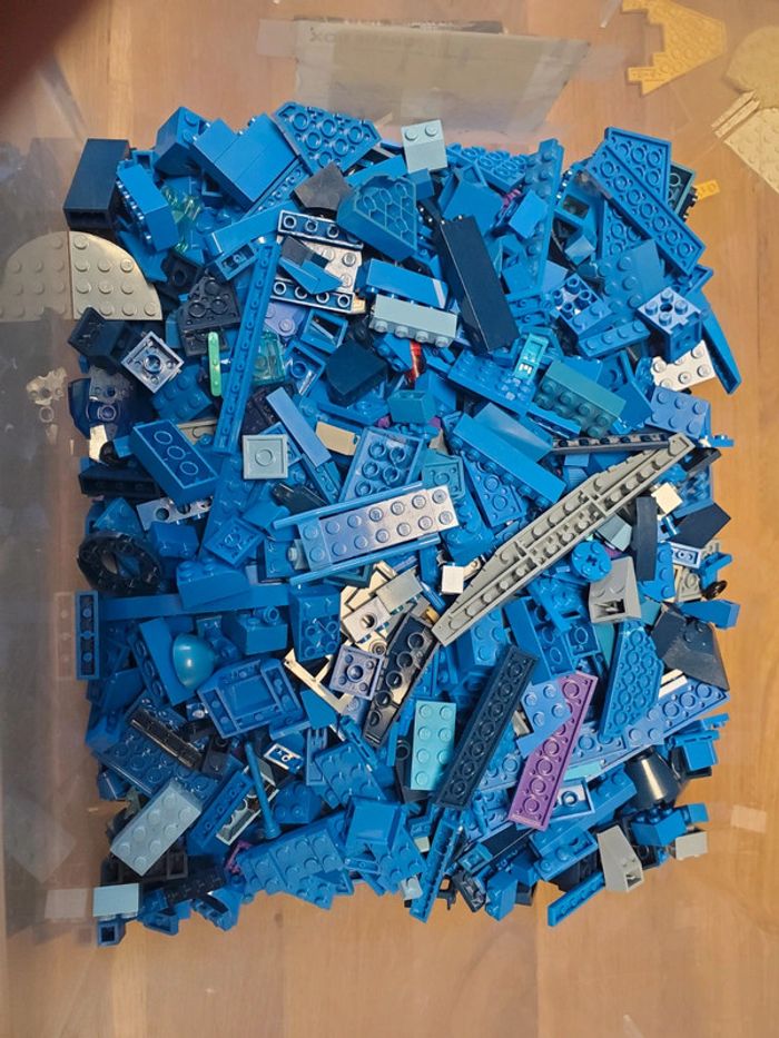 Vends vrac lego bleu 1,5 kg ..