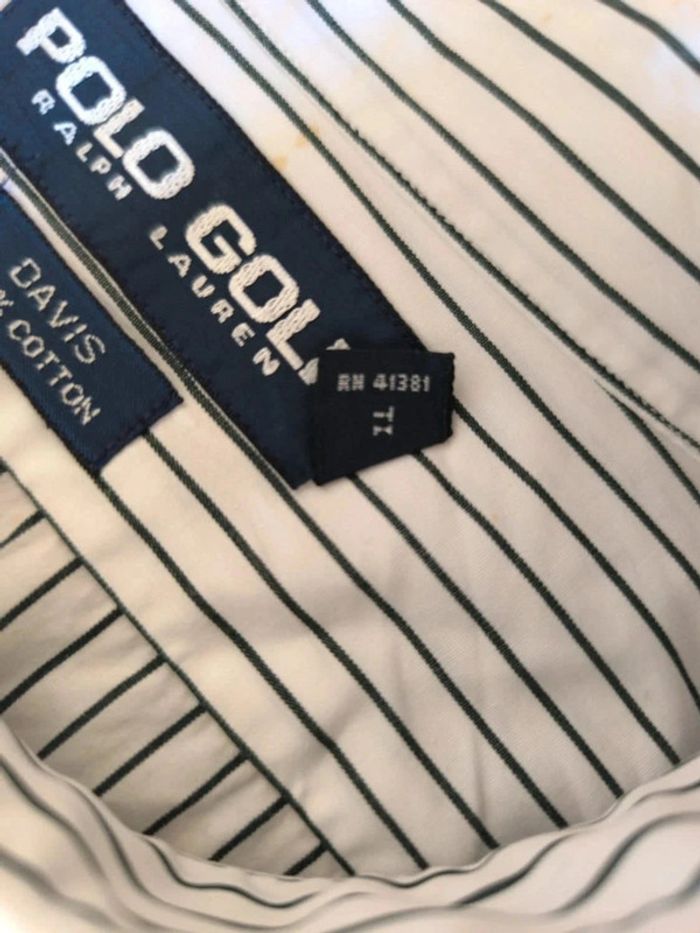 Chemise à rayures - Ralph Lauren Polo Golf - Davis - Logo brodé noir - Noir, blanc - Taille XL - photo numéro 9