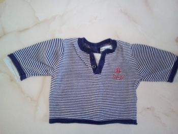 Pull garçon 1 mois 54 cm