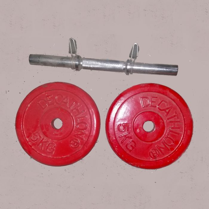 Barre d'haltère + 2 disques = 12kg