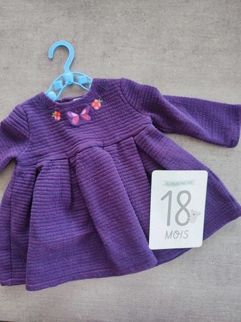 Robe 18 mois bébé fille brodée