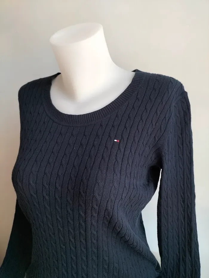 Pull Femmes Torsadés 100% Coton - Tommy Hilfiger - Taille M - photo numéro 2