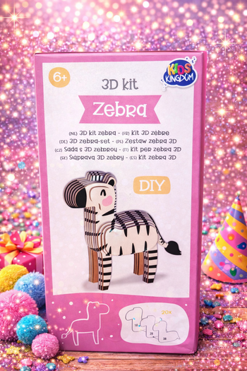 🦓 Kit créatif 3D Zèbre – DIY enfant