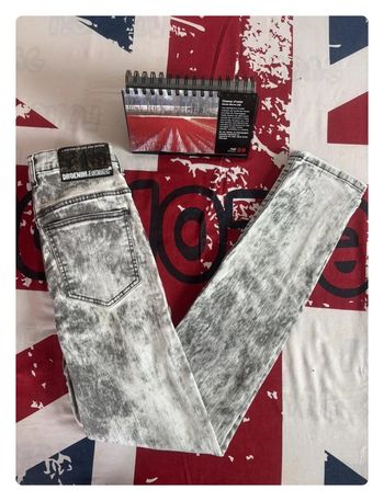 Jeans Dr Denim gris foncés délavé nuancé gris clairs taille 34