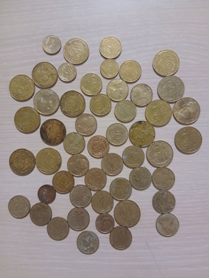 Lot de piece francaise 20cm,10cm,5cm tres bonne etat - photo numéro 4