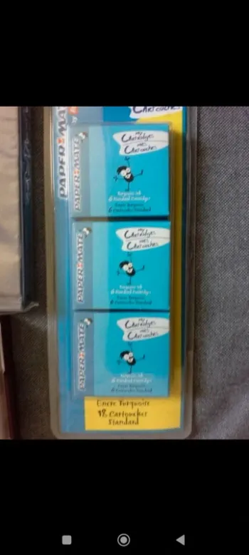 18 cartouches d'encre turquoise neuves
