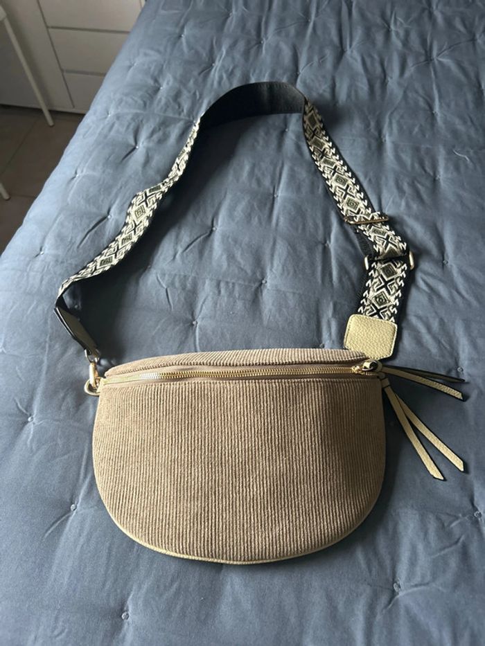 Sac à bandoulière kaki/marron