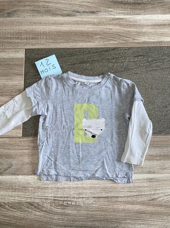 T-shirt manches longues gris