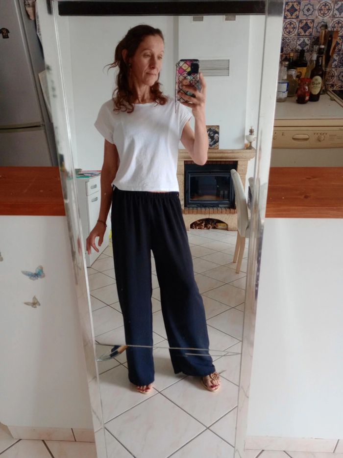 Pantalon fluide femme m noir p