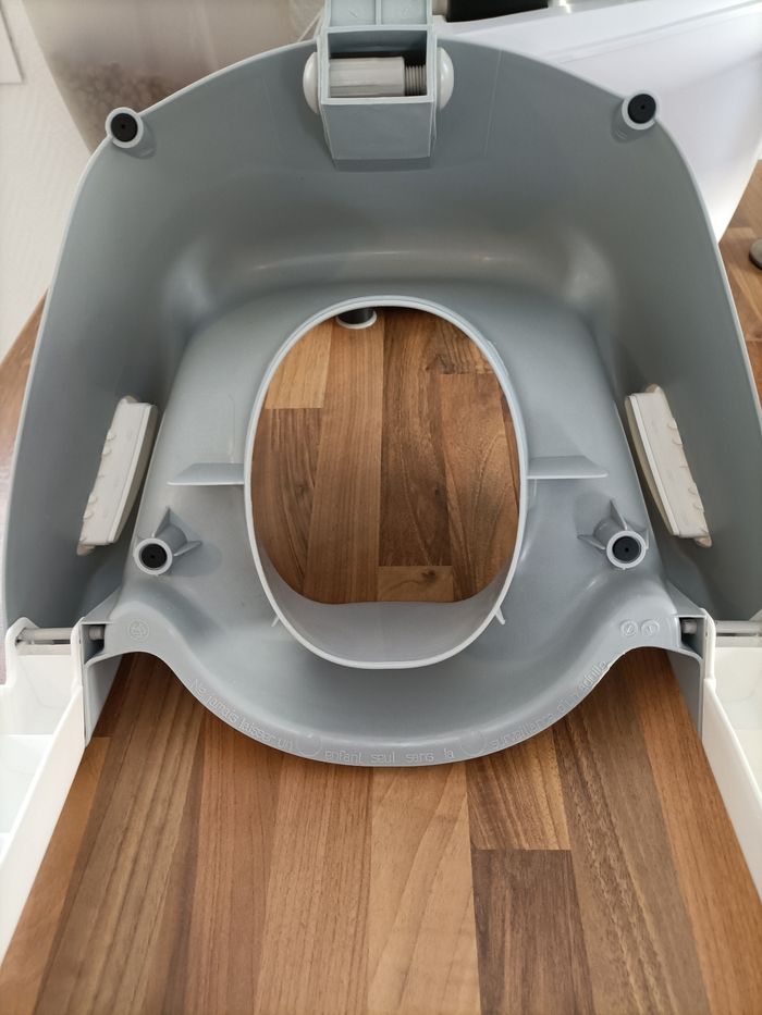 Réducteur wc toilette escalier blanc et gris - photo numéro 7