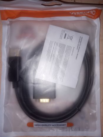 Câble display port vers VGA neuf sous blister