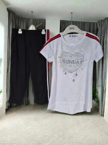 Ensemble 2 pièces 8 ans blanc et noir
