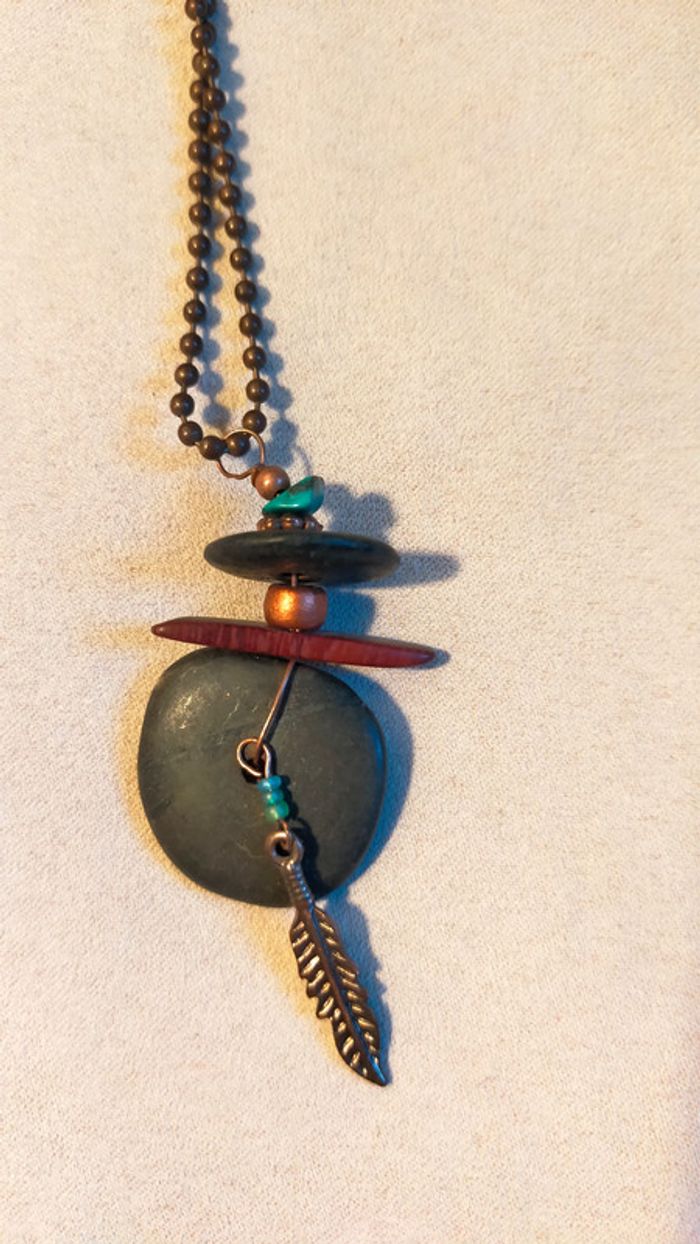 Collier artisanal en matières naturelles – Collection Terres d’Ailleurs - photo numéro 5
