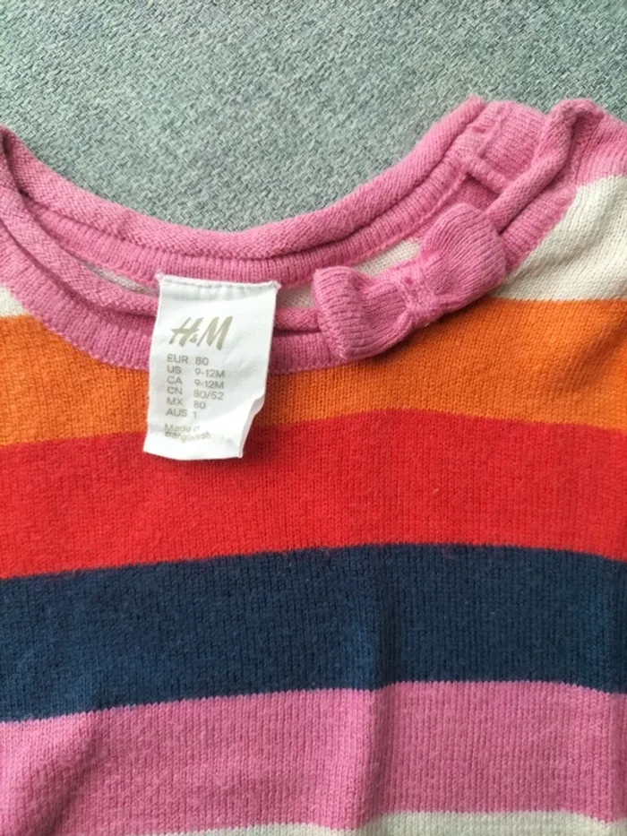 Pull rayé 9 -12 mois - photo numéro 2