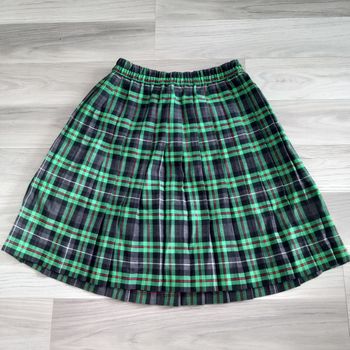 Jupe courte vintage motifs à carreaux vert Pimkie taille 36