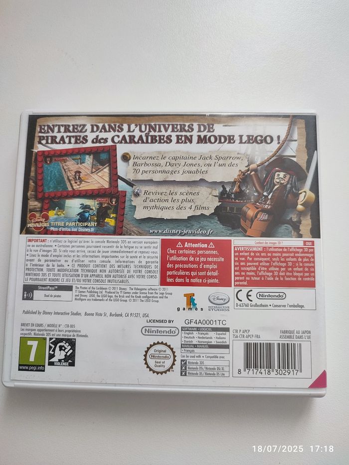 Jeu DS Pirates des Caraïbes Lego - photo numéro 2