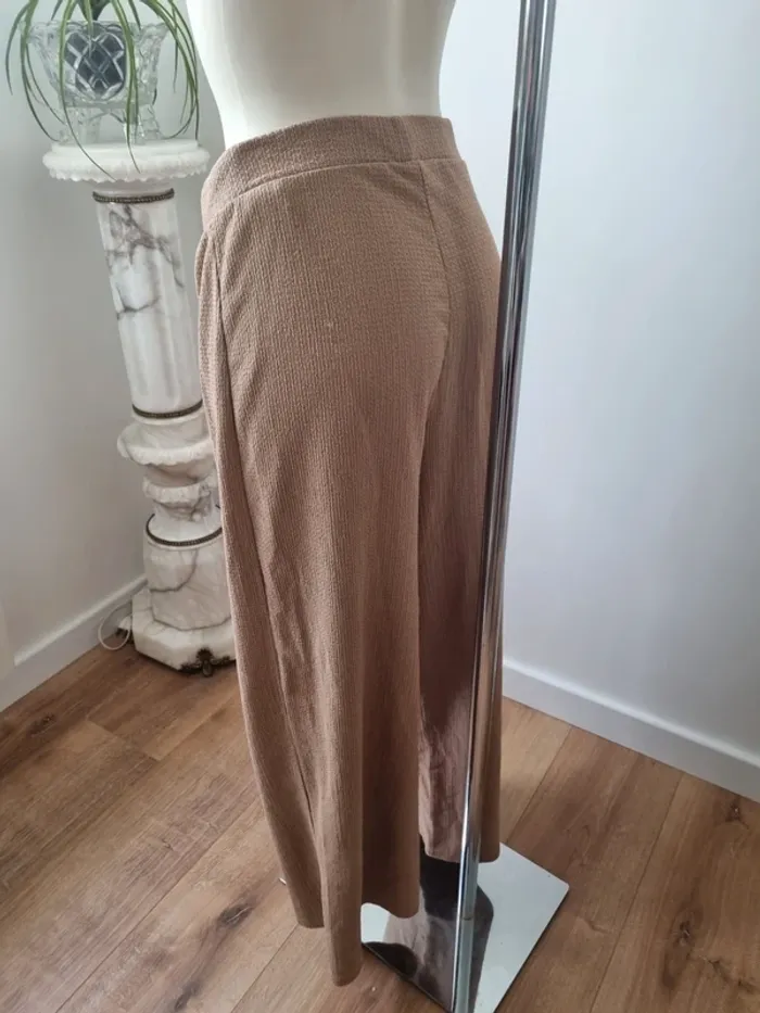 Pantalon fluide marron clair tissé Pull&Bear - photo numéro 10
