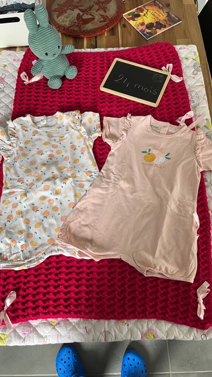 Lot de deux combi shorts 24 mois Vertbaudet