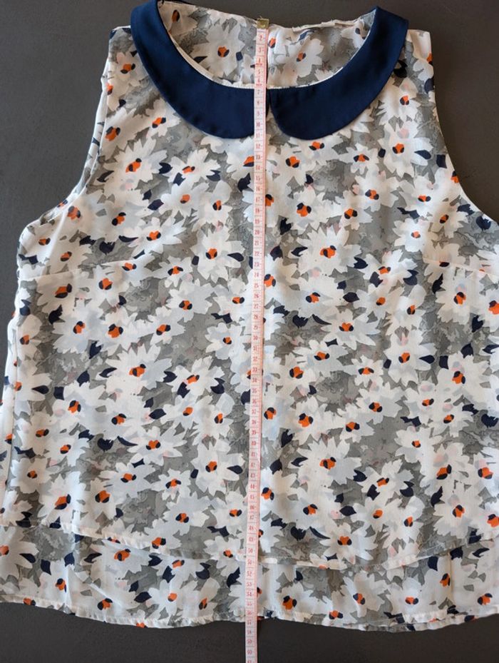 Débardeur fleuri fluide - Taille M/L - photo numéro 4