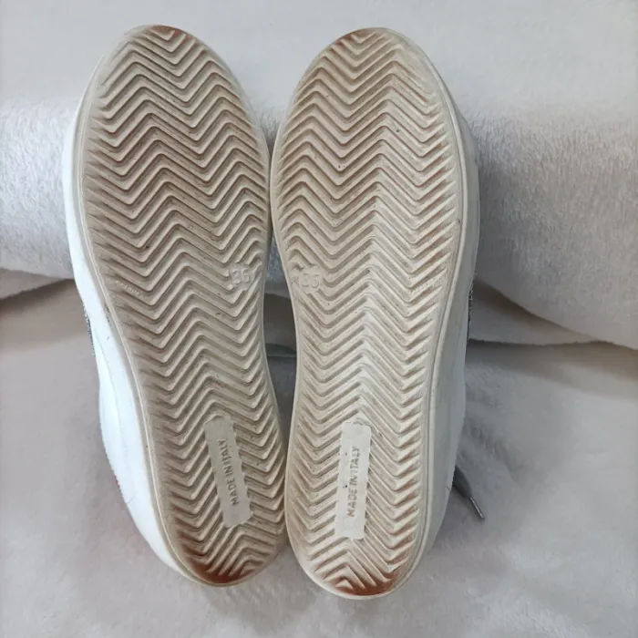 Basket Sneakers Basalt -Taille 36 - Blanches et Rouges Paillettes LE - photo numéro 8