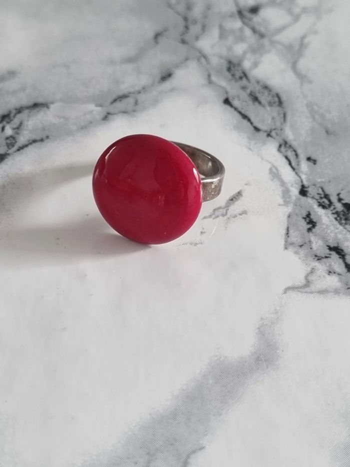 Bague ronde rouge - photo numéro 8