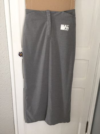 432-Jupe longue grise T petit 38
