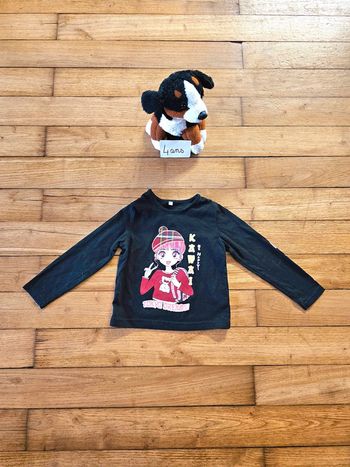 Tee shirt manches longues manga japonais asiatique petite fille 4 ans