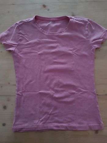 T-shirt manches courtes rose Zeeman 8/10 ans