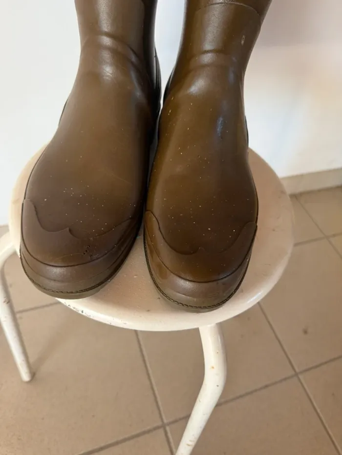 Authentiques bottes marron kaki aigle homme 45 - photo numéro 11