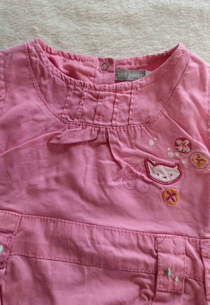 Robe mi-saison/hiver rose MINI POUCE, Taille 18 mois - photo numéro 7