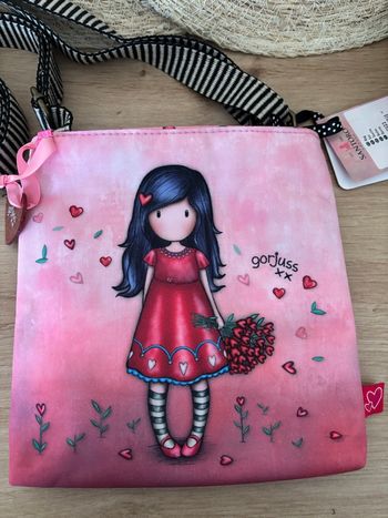 Neuf petit sac à bandoulière rose santoro gorjuss