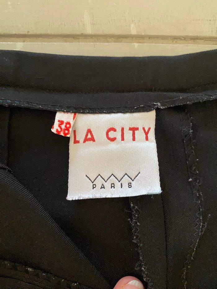 Pantalon La City noir coupe droite longueur 3/4 taille 38 - photo numéro 17