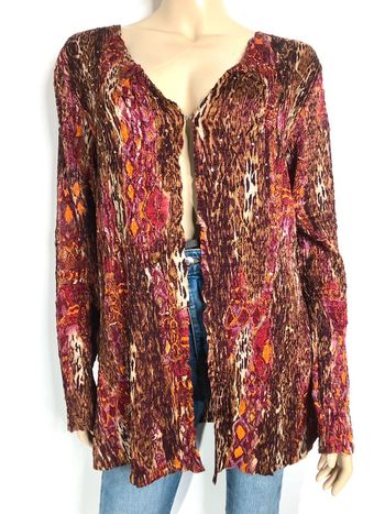 Très belle blouse ouverte tissu froissé multiple T4 (40 à 44)