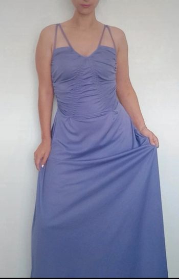 Robe cocktail maxi longue lila Vintage TU