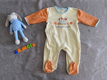 Pyjama velours 12 mois