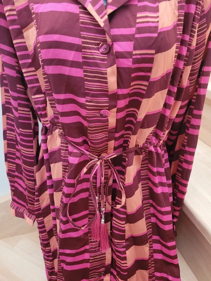 Robe chemise longue fluide taille L - photo numéro 6