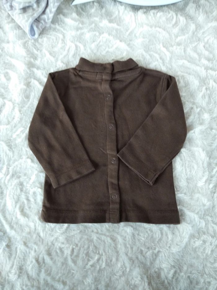 Sous pull col roulé Mixte 6 mois Kitchoun 100% coton - photo numéro 7